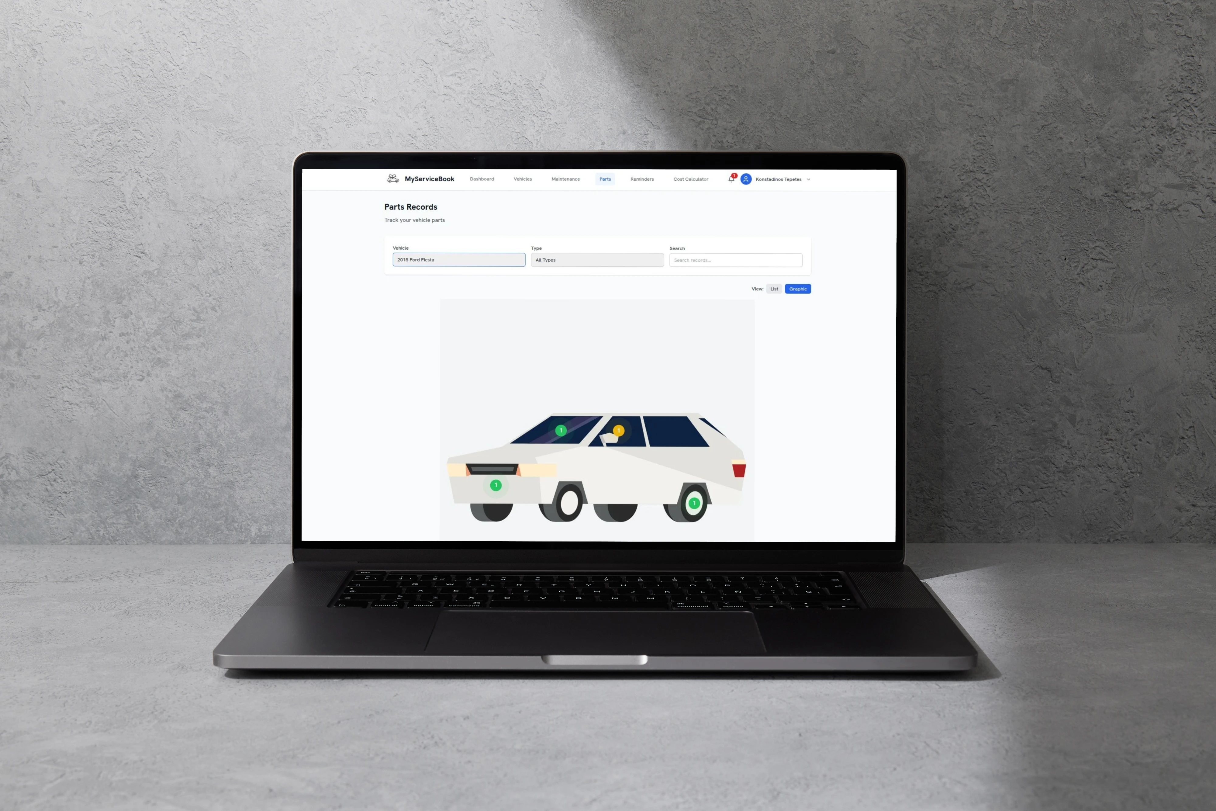 Parts Dashboard